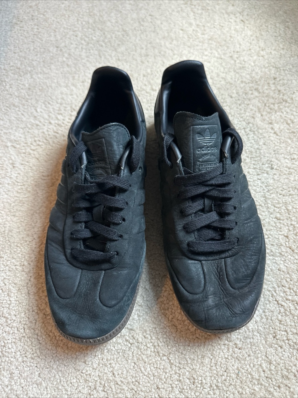 adidas Men’s Samba OG Black Suede & Leather Low-Top Sneakers - Picture 3 of 8